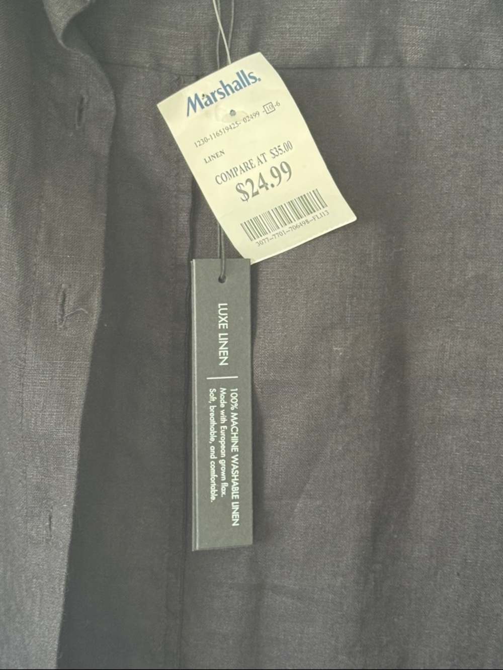 Tahari Black Short Sleeve 100% Linen Shirt Dress. Brand New with tags. Sz S - Picture 10 of 10